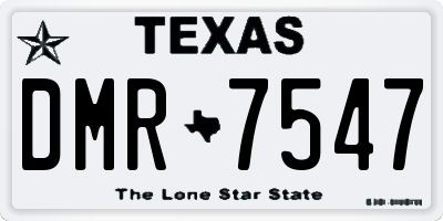 TX license plate DMR7547