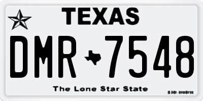 TX license plate DMR7548