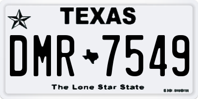 TX license plate DMR7549