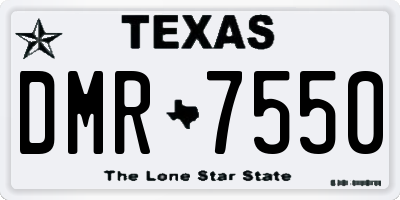 TX license plate DMR7550