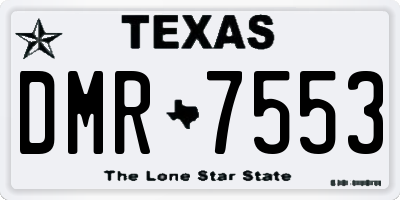 TX license plate DMR7553