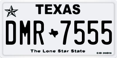 TX license plate DMR7555