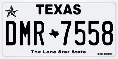 TX license plate DMR7558