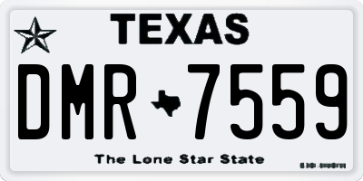 TX license plate DMR7559