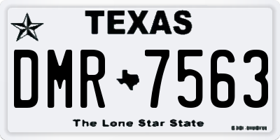 TX license plate DMR7563