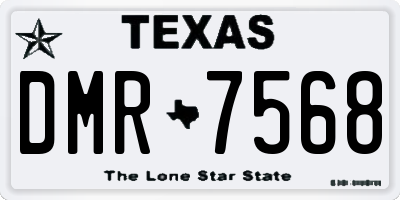 TX license plate DMR7568