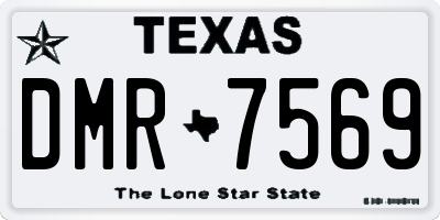 TX license plate DMR7569