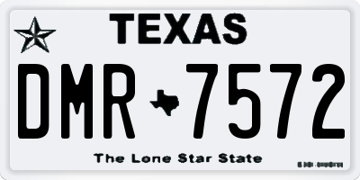TX license plate DMR7572