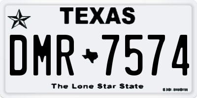 TX license plate DMR7574