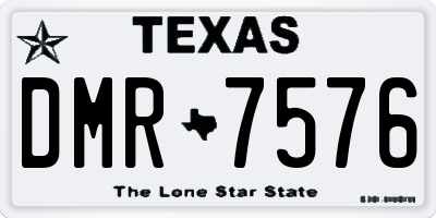 TX license plate DMR7576