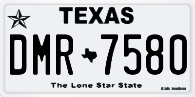 TX license plate DMR7580
