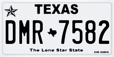 TX license plate DMR7582
