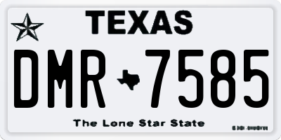 TX license plate DMR7585