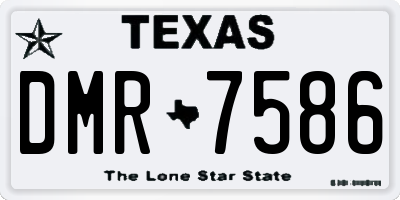 TX license plate DMR7586