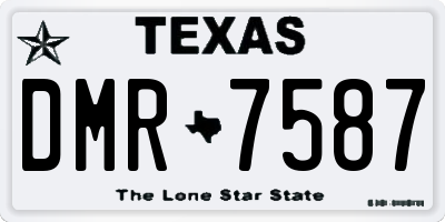TX license plate DMR7587