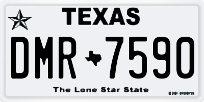 TX license plate DMR7590