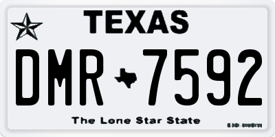 TX license plate DMR7592