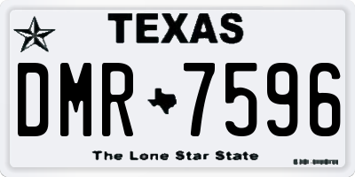 TX license plate DMR7596