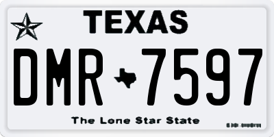 TX license plate DMR7597