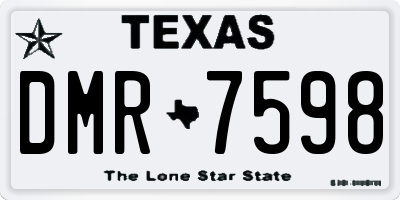 TX license plate DMR7598