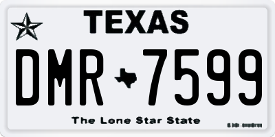 TX license plate DMR7599