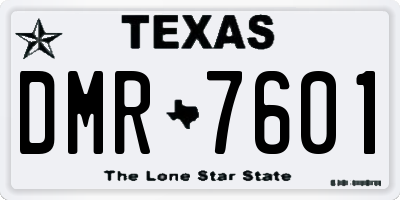 TX license plate DMR7601