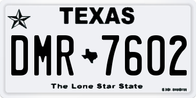 TX license plate DMR7602