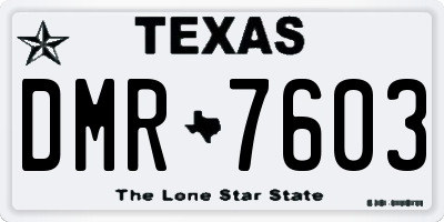 TX license plate DMR7603