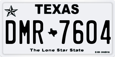 TX license plate DMR7604