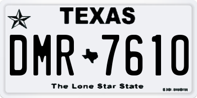 TX license plate DMR7610