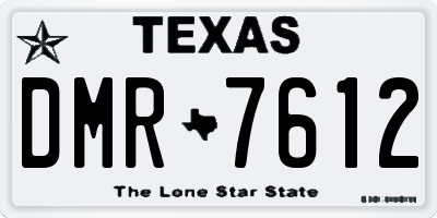 TX license plate DMR7612
