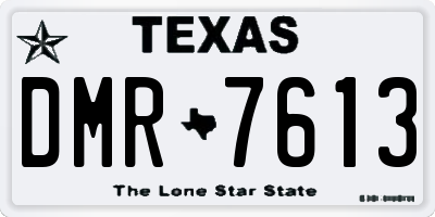 TX license plate DMR7613