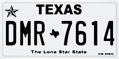 TX license plate DMR7614