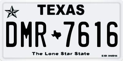 TX license plate DMR7616