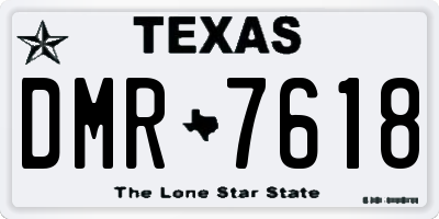 TX license plate DMR7618