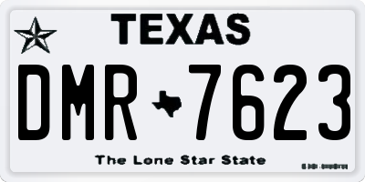 TX license plate DMR7623