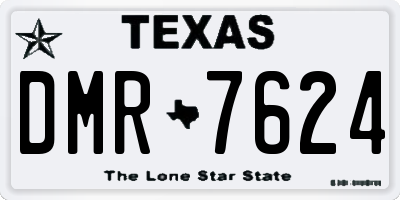 TX license plate DMR7624