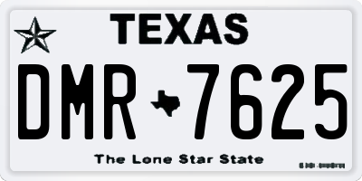 TX license plate DMR7625