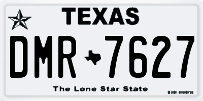 TX license plate DMR7627