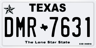 TX license plate DMR7631
