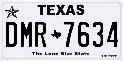 TX license plate DMR7634