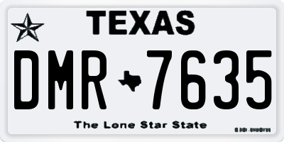 TX license plate DMR7635