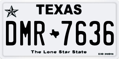 TX license plate DMR7636