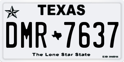 TX license plate DMR7637