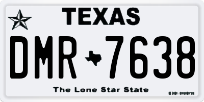 TX license plate DMR7638