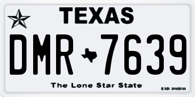 TX license plate DMR7639