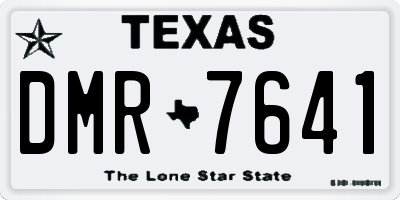 TX license plate DMR7641