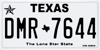 TX license plate DMR7644