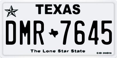 TX license plate DMR7645