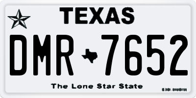TX license plate DMR7652